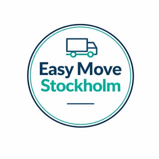 Easy Move Stockholm logo with delivery truck icon inside a circular border